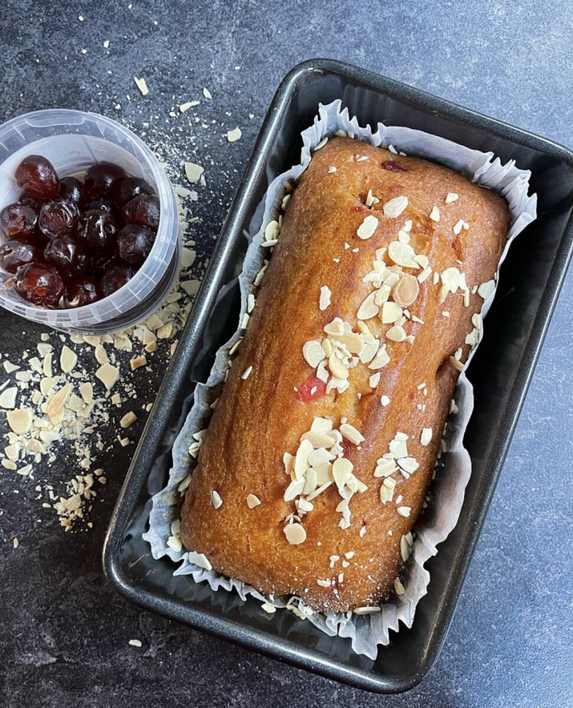 Cherry Bakewell Tea Loaf