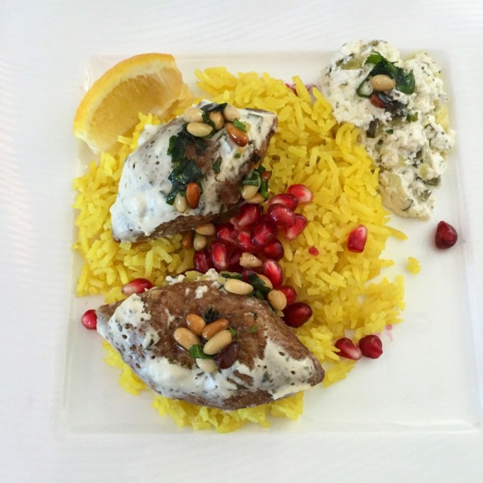 Persian lamb kofta with saffron rice