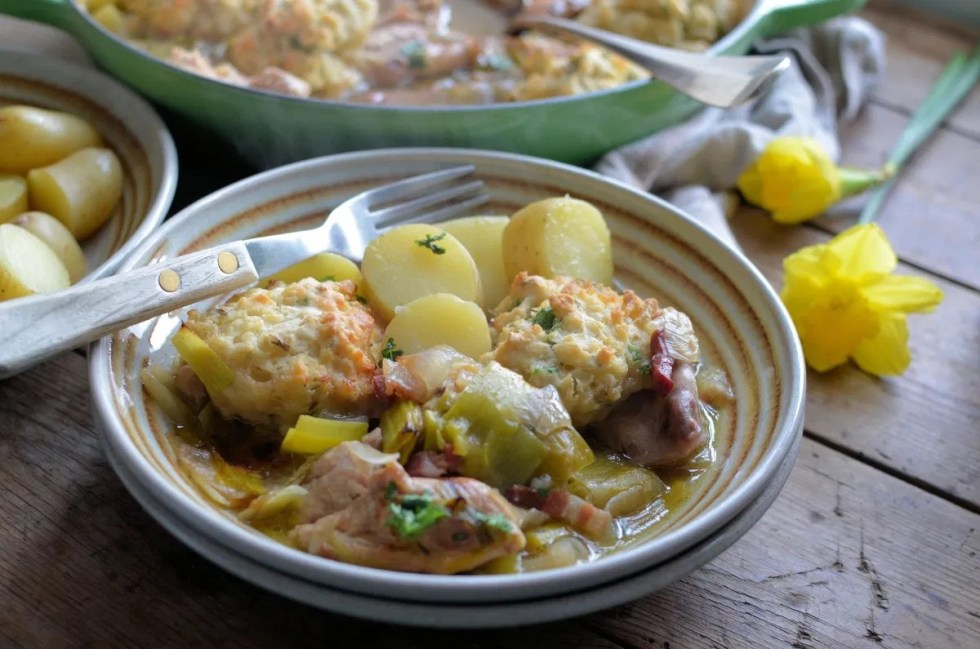 Welsh Chicken in a Mead & Honey Sauce with Leeks