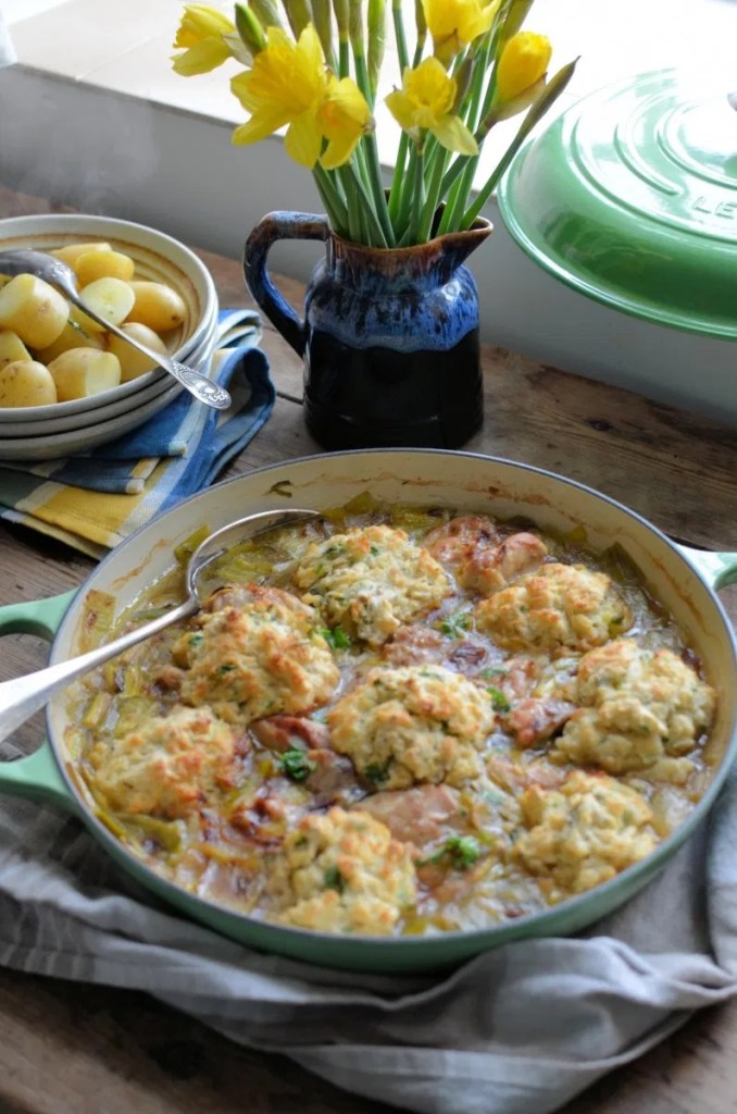 Welsh Chicken in a Mead & Honey Sauce with Leeks