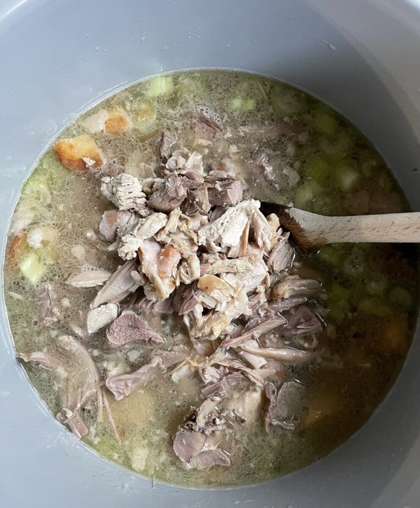 Pressure cooker leftover turkey & vegetable soup