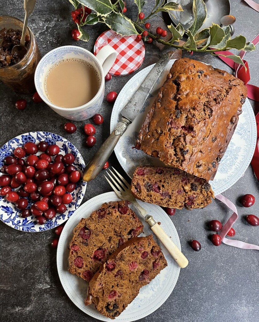 Cranberry, Mincemeat & Ginger Tea Loaf