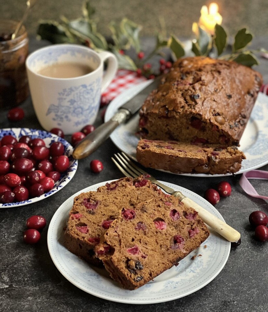 Cranberry, Mincemeat & Ginger Tea Loaf