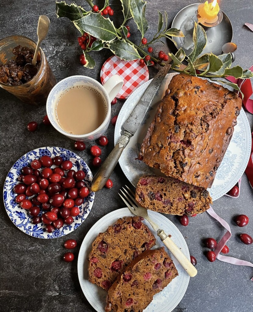 Cranberry, Mincemeat & Ginger Tea Loaf