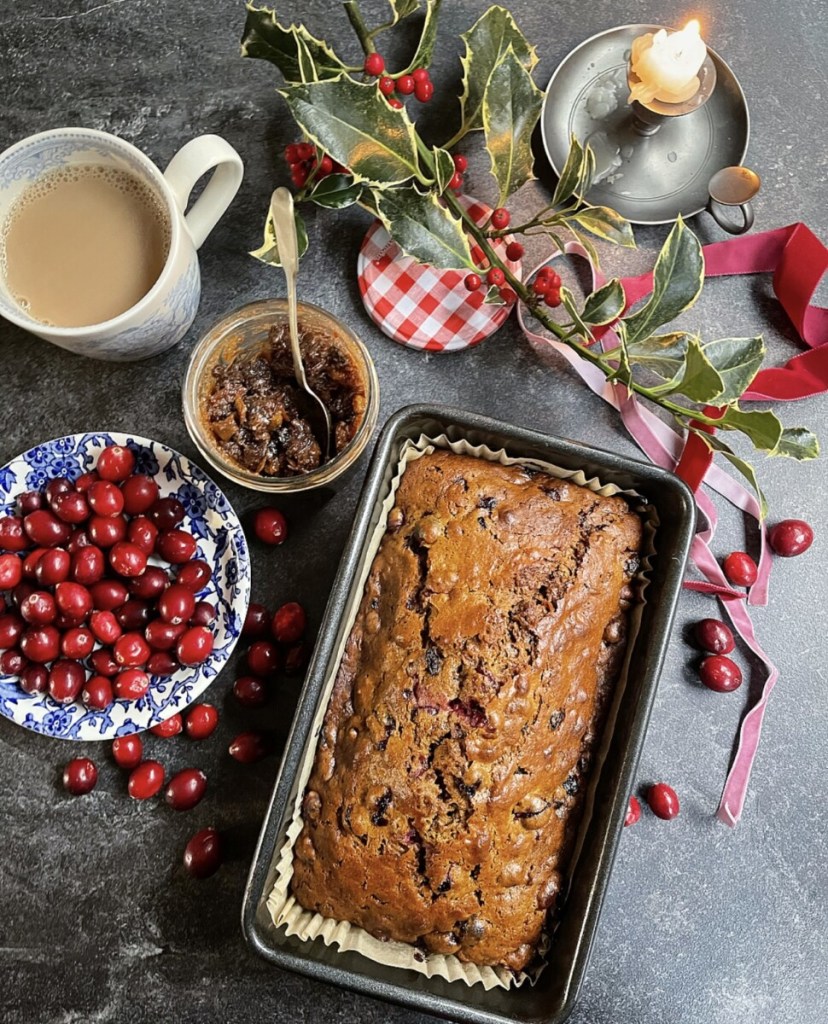 Cranberry, Mincemeat & Ginger Tea Loaf