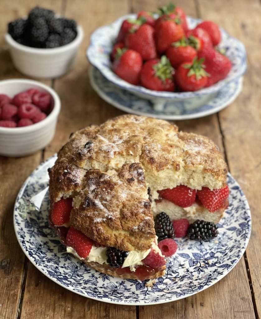 Giant Cream Tea Scone Cake