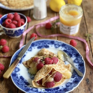 Lemon Curd & Raspberry Crêpes