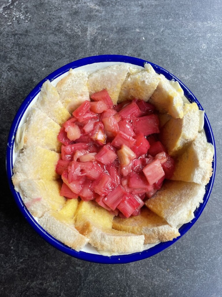 Traditional Baked Rhubarb Charlotte