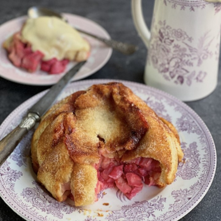 Traditional Baked Rhubarb Charlotte