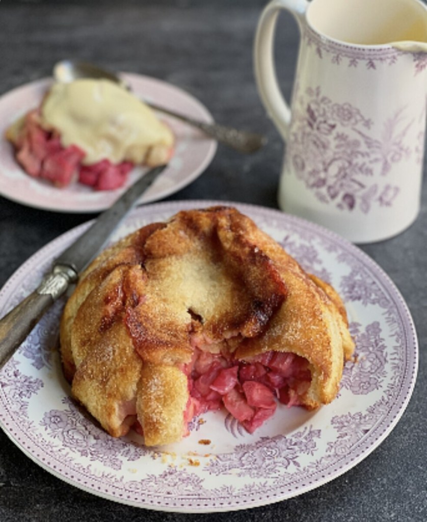 Traditional Baked Rhubarb Charlotte