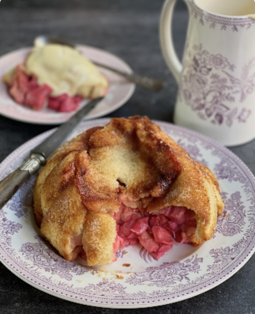 Traditional Baked Rhubarb Charlotte