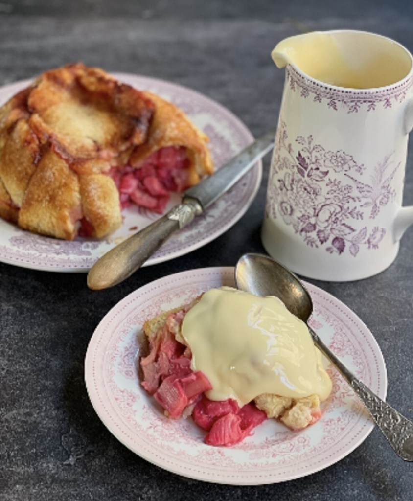 Traditional Baked Rhubarb Charlotte