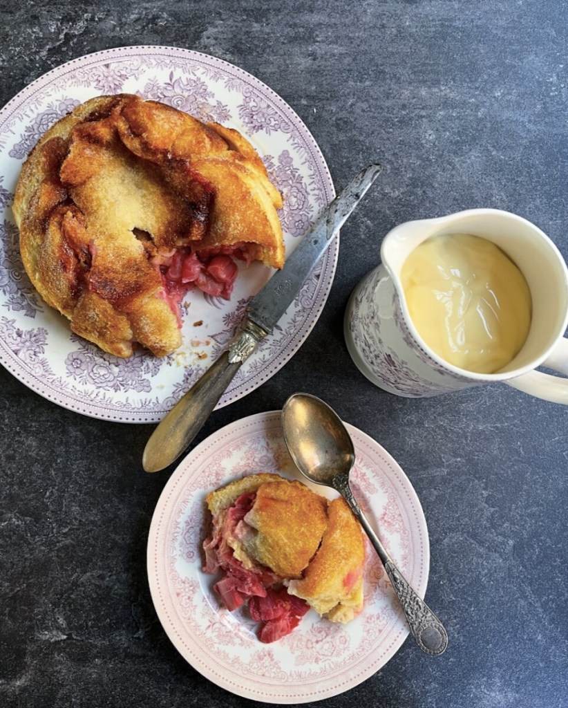 Traditional Baked Rhubarb Charlotte