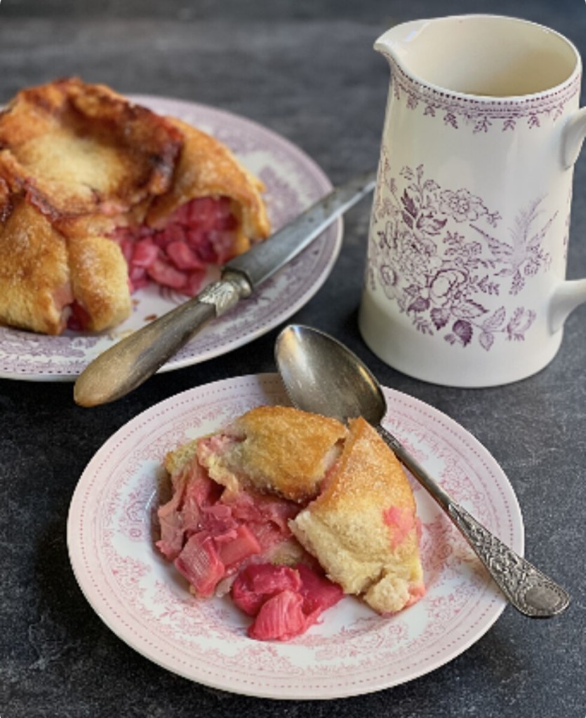 Traditional Baked Rhubarb Charlotte