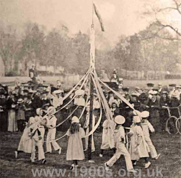 1900's May Day - Dancing around the May Pole