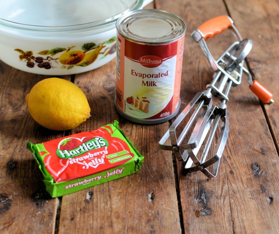 Mum's Two Ingredient Strawberry Mousse Ingredients