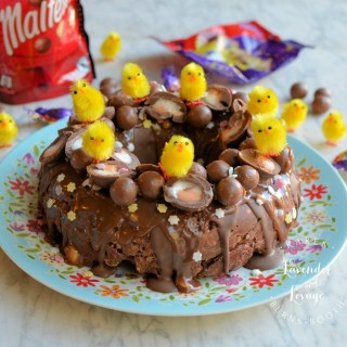 Creme Egg & Malteser Chocolate Tiffin Bundt Cake