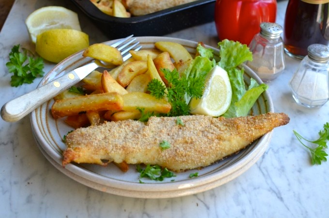 One Tray Oven Baked Hake and Chips