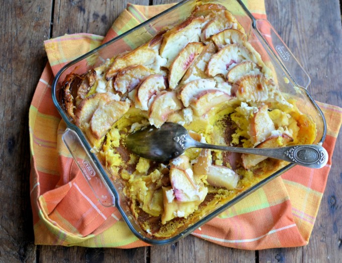 Overnight Fresh Peach & Vanilla French Toast 