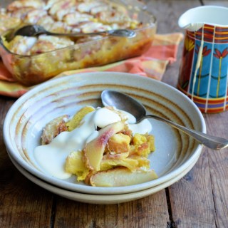 Overnight Fresh Peach & Vanilla French Toast