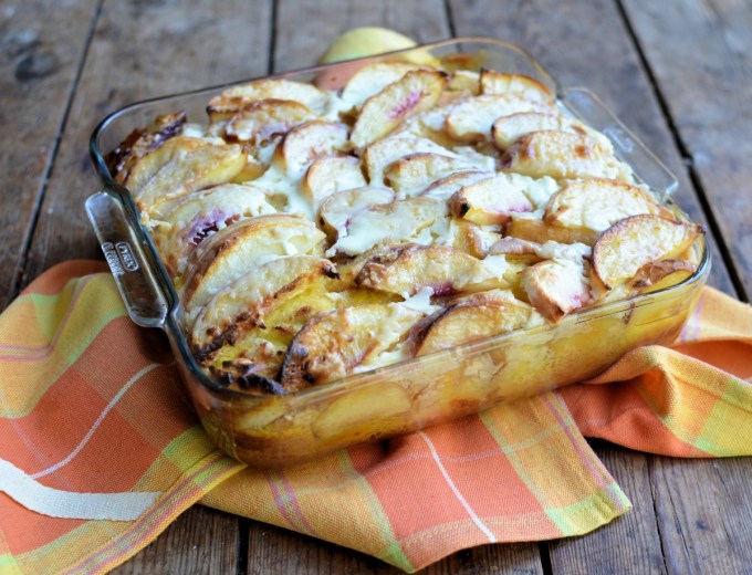 Overnight Fresh Peach & Vanilla French Toast 