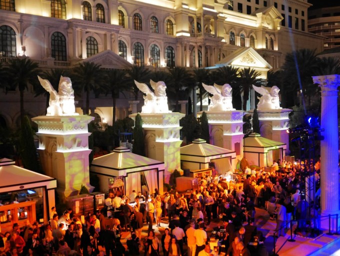 The dramatic five-acre Garden of the Gods Pool Oasis at Caesars Palace Las Vegas Hotel & Casino featured more than fifty award-winning chefs and over one hundred of the best wines and spirits from around the world