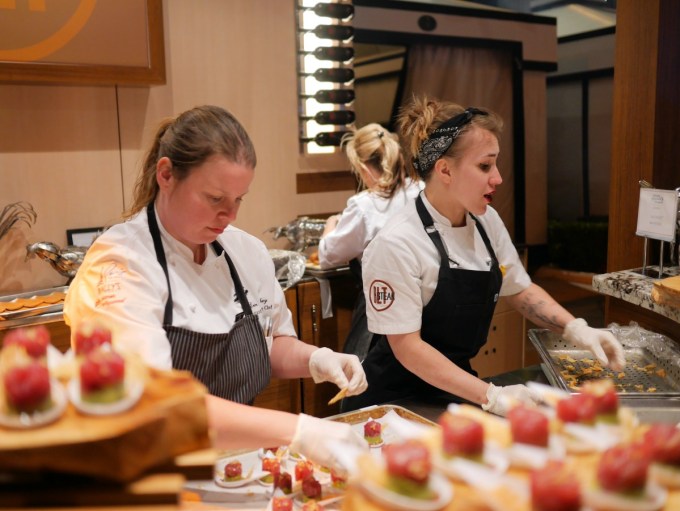 The dramatic five-acre Garden of the Gods Pool Oasis at Caesars Palace Las Vegas Hotel & Casino featured more than fifty award-winning chefs and over one hundred of the best wines and spirits from around the world