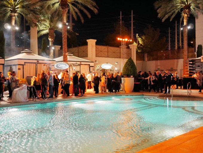 The dramatic five-acre Garden of the Gods Pool Oasis at Caesars Palace Las Vegas Hotel & Casino featured more than fifty award-winning chefs and over one hundred of the best wines and spirits from around the world