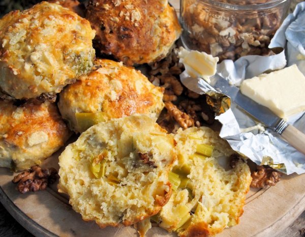 Scones – Wensleydale Cheese, Leek & Walnut Scones