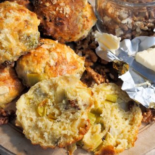 Scones – Wensleydale Cheese, Leek & Walnut Scones