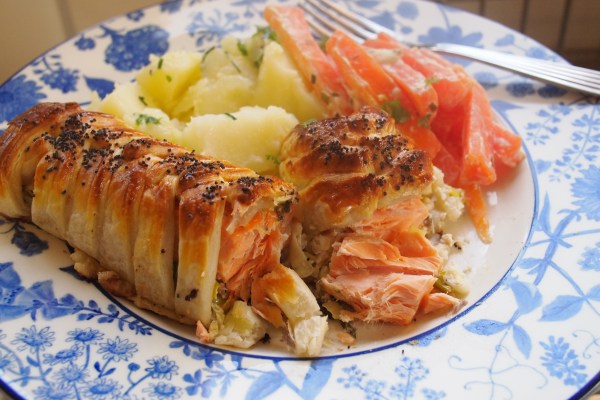 Hot Smoked Salmon Wellington