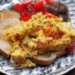 Somerset Scramble - Scrambled Eggs with Goat's Cheese, perfect for Breakfast, Brunch or High Tea