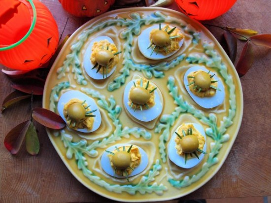 Creepy Crawly Stuffed Eggs 