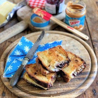 PB and J Grilled Cheese Sandwich