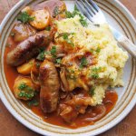 Sausage and Apple Casserole in Cider