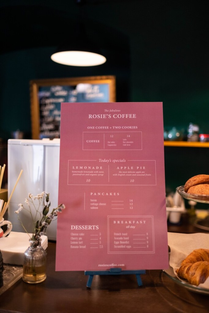 Coffee Shop Menu