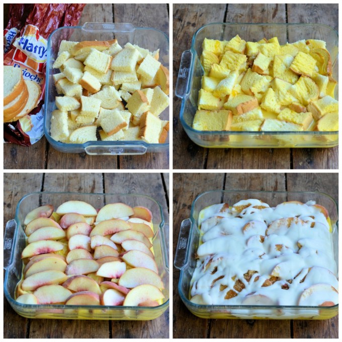 step by step photos of Peach French Toast