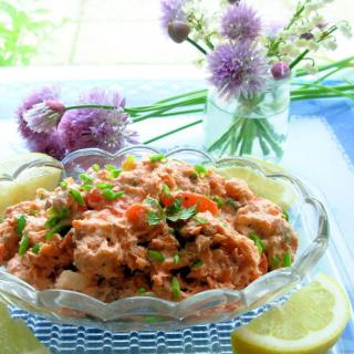 Cream Cheese & Salmon Spread with Wild Garlic