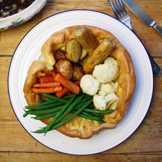 Yorkshire pudding dinner plate