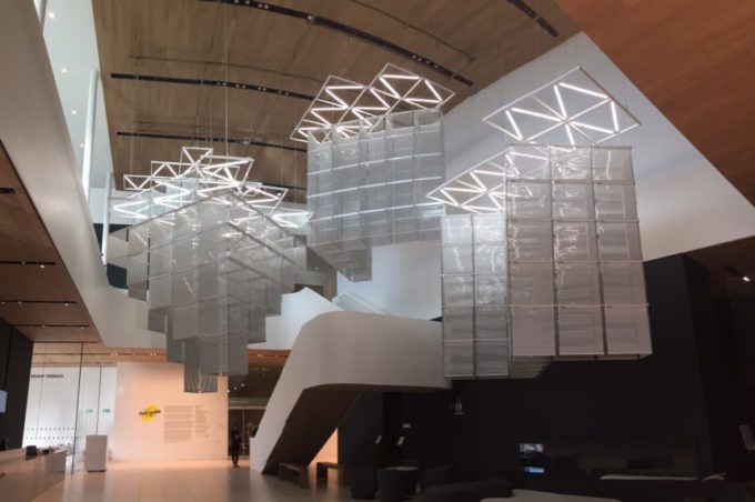 The entrance atrium of the Remai Modern art gallery in Saskatoon