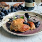 Roast Chicken with Grapes and Shallots - This is a simple recipe with very few ingredients but the end result belies how easy it is to make, and results in a rustically elegant dish that would grace any dinner party table, as well as a simple Sunday lunch for all the family. My wine pairing suggestions would be Gewurztraminer, or Riesling for this delicious chicken dish.