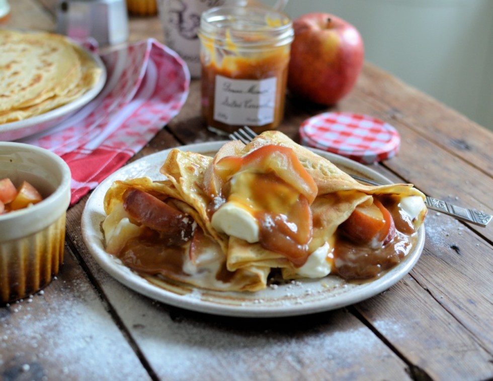 salted Caramel Apple Crepes