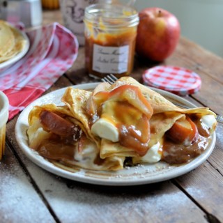 salted Caramel Apple Crepes