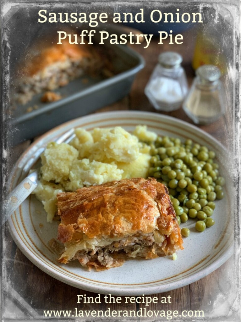 Sausage and Onion Puff Pastry Pie