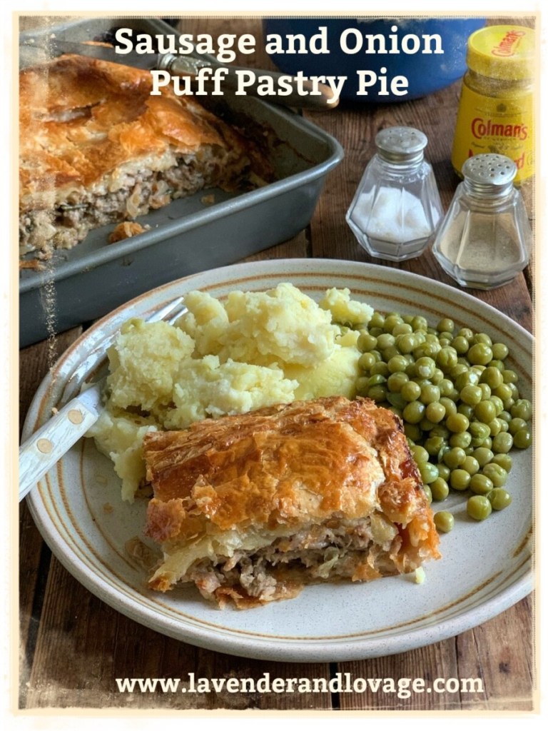 Sausage and Onion Puff Pastry Pie