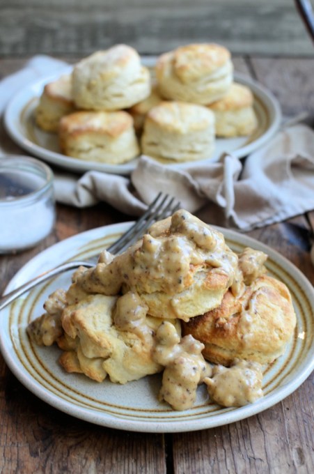 Served Biscuits and Gravy