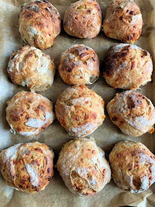 Sourdough Pizza Bread Rolls