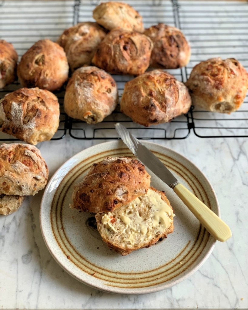 Sourdough Pizza Bread Rolls