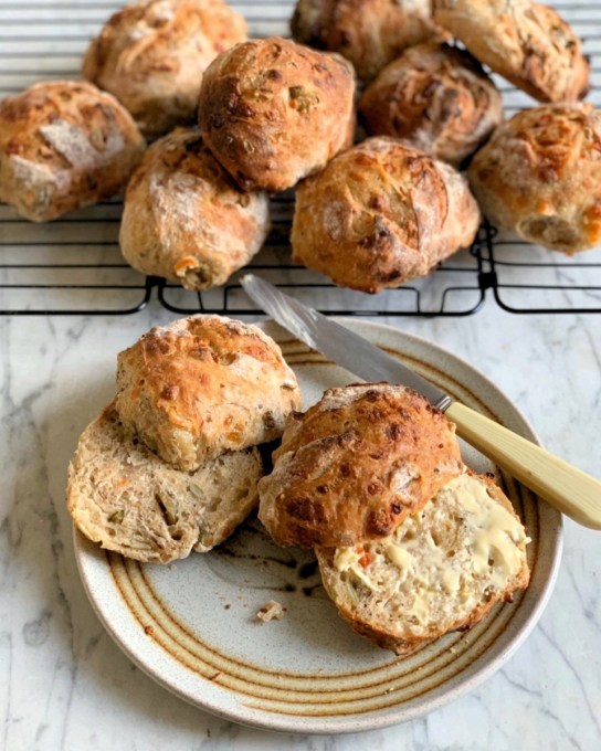 Sourdough Pizza Bread Rolls