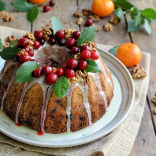 Spiced Cranberry & Walnut Bundt Cake